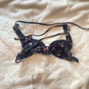 aerie top piece of bikini flower pattern